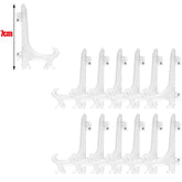 20x Portable Dish Display Stand Foldable Plastic Display Stand Photo Frame Stand Plate Saucer Pottery Display Home Storage Rack